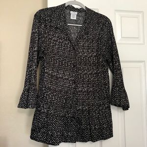 🖤🤍Classic Black & White Blouse by Jaclyn Smith❤️